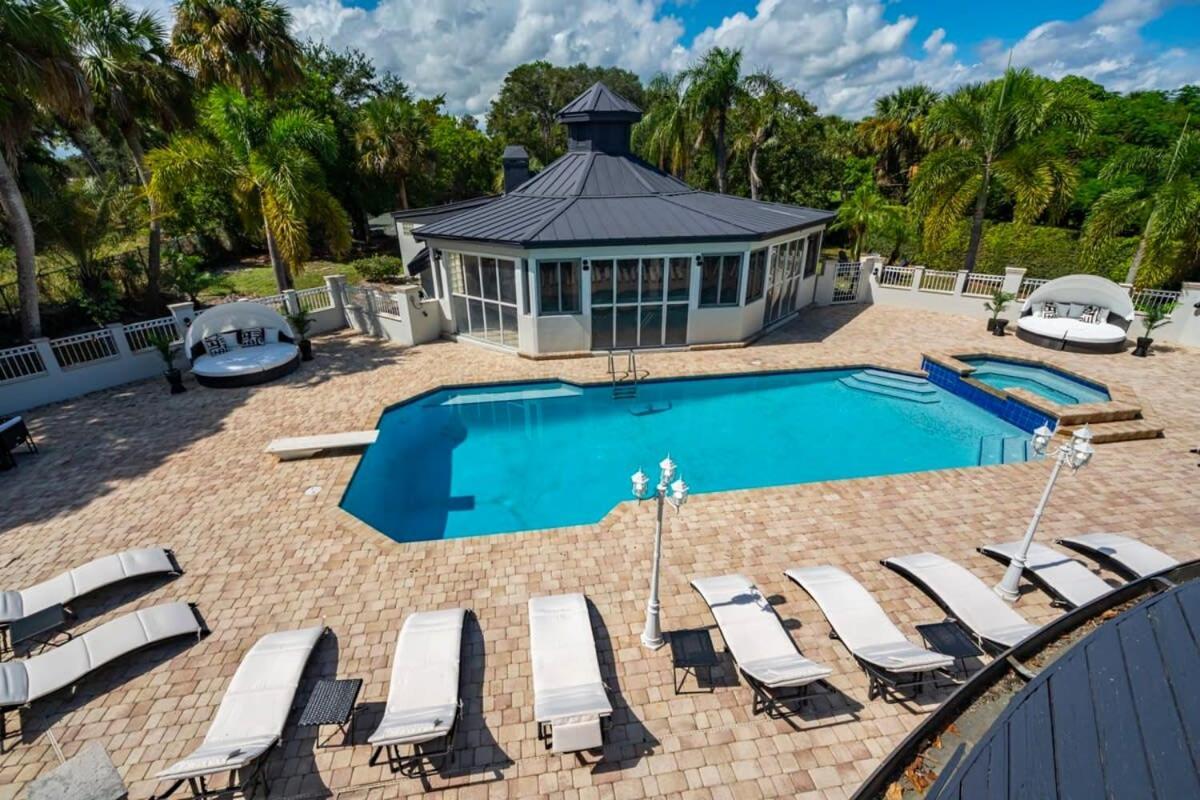 9000 Sf Waterfront Mansion Pool Boat Dock Theater Villa Fort Pierce Exterior photo